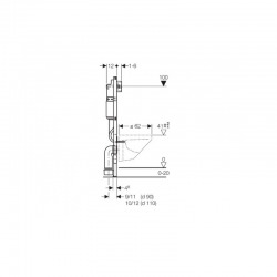 Geberit Pack WC Geberit duofix UP100 + Cuvette Jika (groupe Roca-Laufen) + Plaque de commande Delta20 chrome