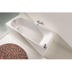 Baignoire rectangulaire EUROWA 170x70 cm acier émaillé, blanc alpin (119800010001)