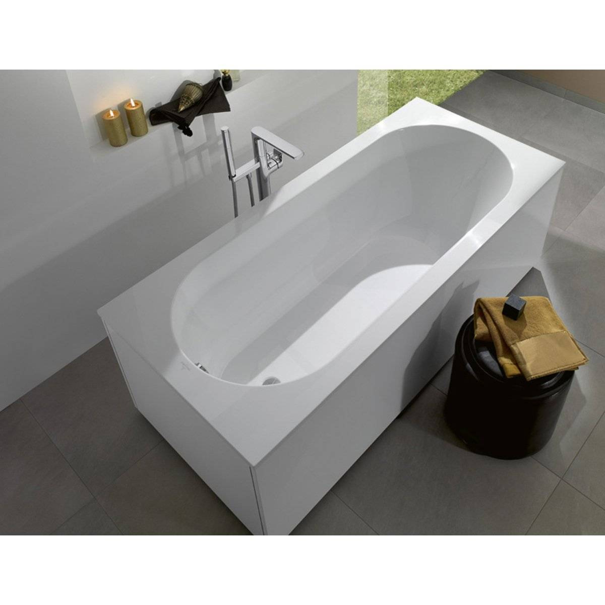 Villeroy Boch Baignoire Ovale Oberon 170x70 Cm Marbre Coule Blanc Ubq177obe2v 01 Livea Sanitaire