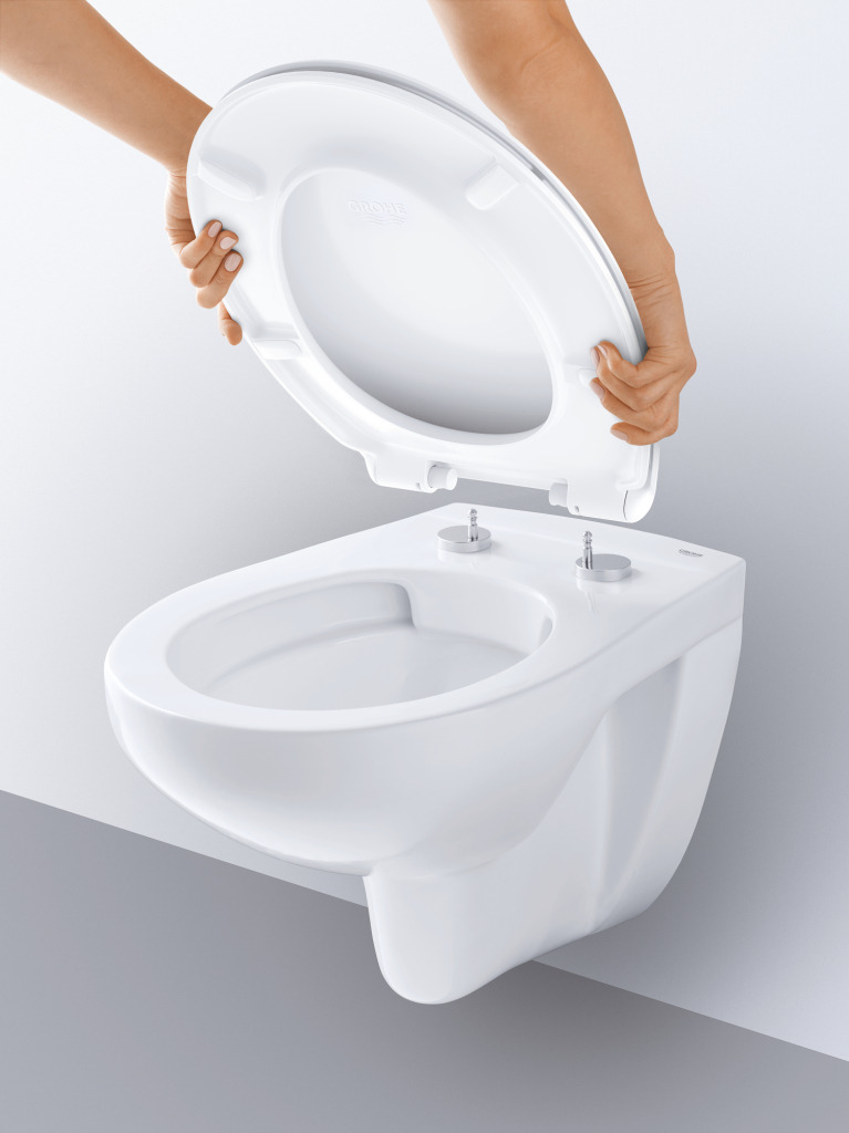 Lunette de wc suspendu clipsable - 100 % hygiénique