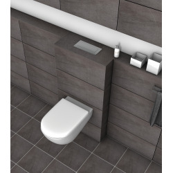 Pack WC Bâti-support + Cuvette Villeroy & Boch Architectura sans bride + Plaque blanche + Set habillage (ViConnectArchi2-2-sabo)