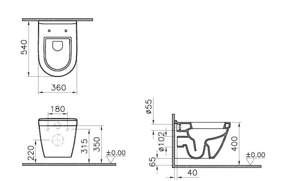 Abattant wc MADE pour S50 VITRA modèle. NOIR MAT. SOFT CLOSE. PLUS Quality  ✓  online!
