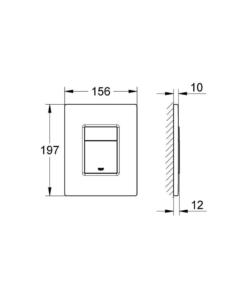 Pack WC GROHE suspendu Bâti universel Rapid SL Cuvette ZAPA Plaque