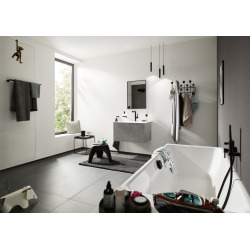 Hansgrohe AddStoris Porte-serviettes double rail 648 mm, Noir mat (41743670)