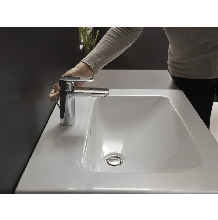 Hansgrohe Vernis Blend Mitigeur de lavabo 100 avec tirette et vidage  synthétique, chromé (71551000) - Livea Sanitaire