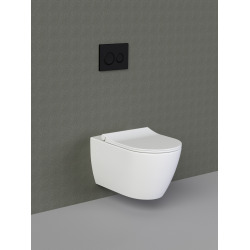 Villeroy & Boch Pack WC Bâti-support Viconnect + WC sans bride Bello avec fixations invisibles + Abattant frein de chute + Plaque Blanche