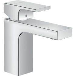 Hansgrohe Vernis Shape Mitigeur de lavabo ComfortZone 100 CoolStart avec tirette et vidage synthétique, Chrome (71594000)