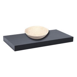 Naturel Plaque sous lavabo Naturel Dolce 140x8x50 cm noir mat DO14050BL