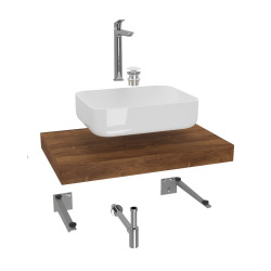 Naturel Ensemble de salle de bain Hansgrohe avec Dolce 80x8x50 cm chêne Charleston KSETDO8