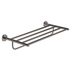 Grohe Essentials Rack porte-serviettes en métal avec fixations cachées, Hard Graphite (40800A01)