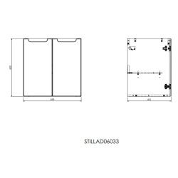 Naturel Meuble de salle de bain sous lavabo Naturel Stilla 60x60x45 cm blanc (STILLAD06033DBI)