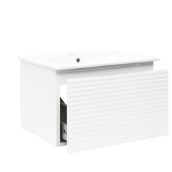 Naturel Meuble de salle de bain avec lavabo Naturel Savona 58x43x44,8 cm blanc brillant (SAVONA60BI)