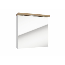 Naturel Armoire murale avec miroir intégré Stilla + LED 60x60 cm blanc (STILLAE06017)