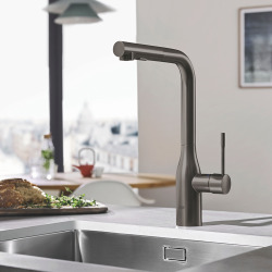 /Grohe - Set Timeless Évier de cuisine encastrable inox 304 , 68x45x21 cm + Essence Mitigeur monocommande Evier, Or brossé PVD