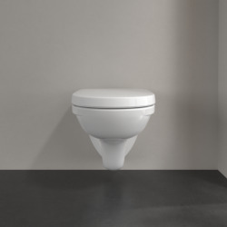 Cuvette à fond creux sans bride O.novo Villeroy & Boch, 360 mm x 560 mm + Abattant softclose, blanc (5660R001)