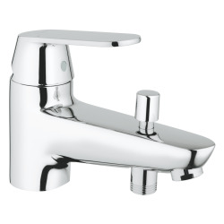 Vitalio Start 100 Ensemble de douche 1 jet avec barre + mitigeur bain/douche avec inverseur, chrome (32278001-Vitalio)