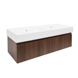 Swiss Aqua Technologies Meuble de salle de bain avec lavabo SAT Evolution 118x30x44,8 cm noyer mat (SATEVO120NAU2)