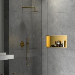 Swiss Aqua Technologies Niche de Douche à encastrer 60x30x10cm , en inox, Gold (SATAURN6030BG)