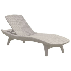 Allibert by Keter Pacific chaise Longue, 4 positions, 197 x 75 x 41 cm, Blanc (230672)