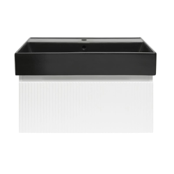 Swiss Aqua Technologies Meuble de salle de bain avec lavabo SAT Evolution 78x30x44,8 cm blanc mat (SATEVO80WMU2B)