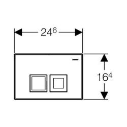 Bâti-support DUOFIXBasic pour toilettes suspendues, avec Plaque de déclenchement Delta chrome (458.141.21.1)