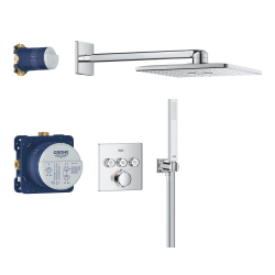 Grohe Pack encastré 2 jets tête carrée 31x31cm