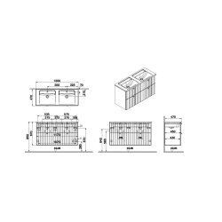 Meuble de salle de bain avec lavabo Vitra Root 120x67x46 cm vert mat (ROOTG120GINTS)