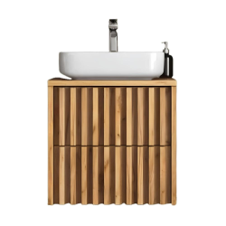 Swiss Aqua Technologies Meuble de salle de bain sous lavabo SAT Delano 60x46 cm chêne mat (DELANO60ZDDE)