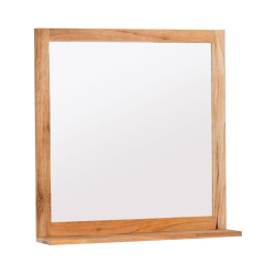 Miroir avec étagère Naturel Home 60x61,5 cm, bois (HOMEZRC)