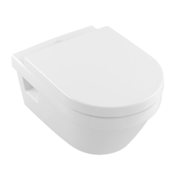 Villeroy & Boch Cuvette ovale à fond creux + Abattant en Duroplast, blanc (5684R001-Classic)