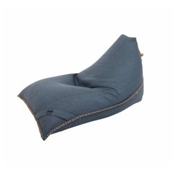 Soo Santaï Lazy Bro Indoor fauteuil poire 140 x 120 x 90cm intérieur déhoussable, avec poignées et surpiqûres, Bleu jeans (LBIN140120-1)