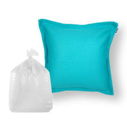 Soo Santaï Set Cushion Floating coussin flottant + polystyrène 65x65x25cm, résistant aux UV, Bleu