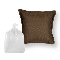 Soo Santaï Set Cushion Floating coussin flottant + polystyrène 65x65x25cm, résistant aux UV, Brun