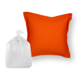 Soo Santaï Set Cushion Floating coussin flottant + polystyrène 65x65x25cm, résistant aux UV, Orange