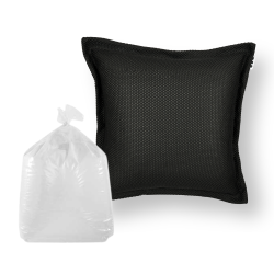 Soo Santaï Set Cushion Floating coussin flottant + polystyrène 65x65x25cm, résistant aux UV, Noir