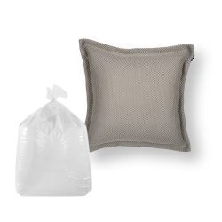 Soo Santaï Set Small Cushion Floating coussin flottant + polystyrène 45x45x25cm, résistant aux UV, Gris 