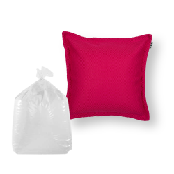 Soo Santaï Set Small Cushion Floating coussin flottant + polystyrène 45x45x25cm, résistant aux UV, Rose 