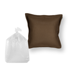 Soo Santaï Set Small Cushion Floating coussin flottant + polystyrène 45x45x25cm, résistant aux UV, Brun 