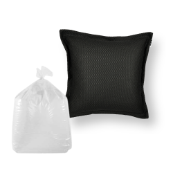 Soo Santaï Set Small Cushion Floating coussin flottant + polystyrène 45x45x25cm, résistant aux UV, Noir 