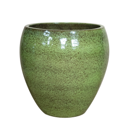 Provencelia Lafontaine 68x68cm, pot grande taille d&apos;extérieur fait main en terre cuite émaillée, résistant au gel, vert de lac  