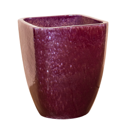 Provencelia Vauban 18x21cm, pot grande taille d&apos;extérieur fait main en terre cuite émaillée, résistant au gel, violet clair