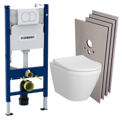 Pack Bâti-support Duofix 112cm + WC sans bride Integra avec fixations invisibles + Abattant softclose + Set habillage