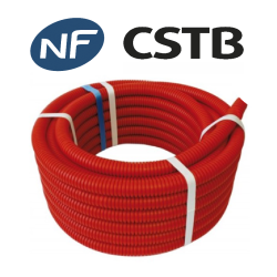 Ivar  Tube Multicouche gainé rouge D20x2  en couronne de 50 mètres, certification NF-CSTB - ACS (MC20GR50-2)