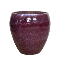 Provencelia Lafontaine 68x68cm, pot grande taille d&apos;extérieur fait main en terre cuite émaillée, résistant au gel, violet clair