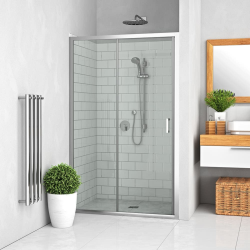 Lega Line Porte de douche 130 cm, orientation gauche et droite avec profilé chrome brillant (556-1300000-00-02)