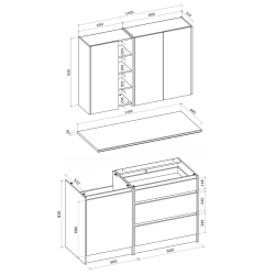 Zlata Cuisine complète à assembler 1,4 cm (KSETZLATA)