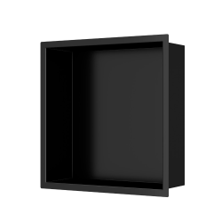 Ceramia Timeless Niche de Douche à encastrer, Acier Inoxydable 304, 30x30x10cm, Noir mat