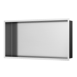 Ceramia Timeless Niche de Douche à encastrer, Acier Inoxydable 304, 60x30x10cm, Chrome brossé