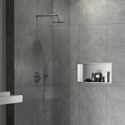 Ceramia Timeless Niche de Douche à encastrer, Acier Inoxydable 304, 60x30x10cm, Chrome brossé