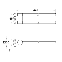 Selection Porte-serviette pivotant, or (G41063GL0)